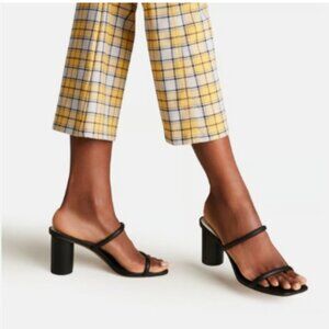 NEW Dolce Vita Noles Strappy Dress Sandals Square Toe Black Leather Size 9.5